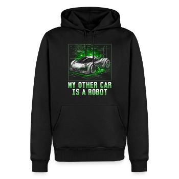 Robotik Ingenieur My Other Car Is A Robot - Männer Premium Bio Hoodie - Schwarz - Vorne - Nico (187cm)