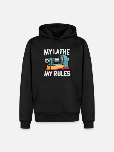 Lathe Wood Lathe - Men’s Premium Organic Hoodie - black