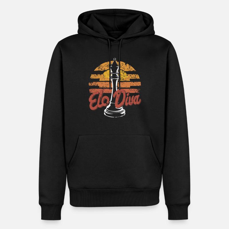 Échecs - Sweat à capuche Premium bio Homme - noir