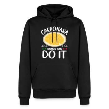 Italien Carbonara Pasta - Männer Premium Bio Hoodie - Schwarz - Vorne - Nico (187cm)