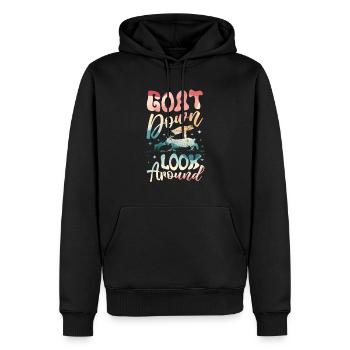 Ziegen-yoga-meditation, Yoga-kurs, Yoga - Männer Premium Bio Hoodie - Schwarz - Vorne - Nico (187cm)