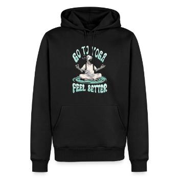 Ziegen-yoga-meditation, Yoga-kurs, Yoga - Männer Premium Bio Hoodie - Schwarz - Vorne - Nico (187cm)