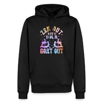 Ziegen-yoga-meditation, Yoga-kurs, Yoga - Männer Premium Bio Hoodie - Schwarz - Vorne - Nico (187cm)