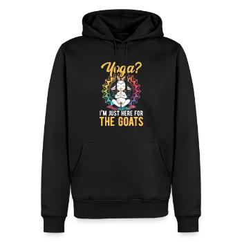 Ziegen-yoga-meditation, Yoga-kurs, Yoga - Männer Premium Bio Hoodie - Schwarz - Vorne - Nico (187cm)