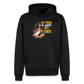 Ziegen-yoga-meditation, Yoga-kurs, Yoga - Männer Premium Bio Hoodie - Schwarz - Vorne - Nico (187cm)