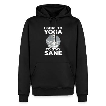 Ziegen-yoga-meditation, Yoga-kurs, Yoga - Männer Premium Bio Hoodie - Schwarz - Vorne - Nico (187cm)