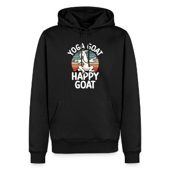 Ziegen-yoga-meditation, Yoga-kurs, Yoga - Männer Premium Bio Hoodie - Schwarz - Vorne - Nico (187cm)
