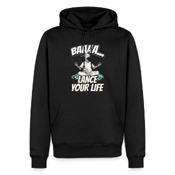 Ziegen-yoga-meditation, Yoga-kurs, Yoga - Männer Premium Bio Hoodie - Schwarz - Vorne - Nico (187cm)