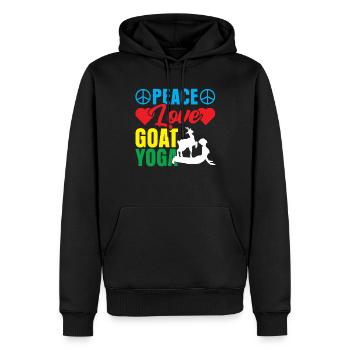 Ziegen-yoga-meditation, Yoga-kurs, Yoga - Männer Premium Bio Hoodie - Schwarz - Vorne - Nico (187cm)