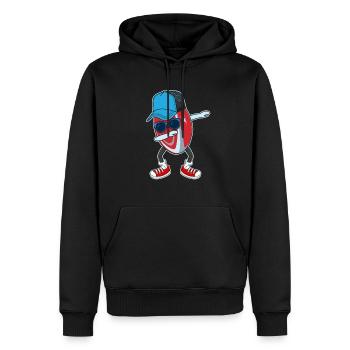 Rugby Ball Rugby Dab Dance Rugby Player - Männer Premium Bio Hoodie - Schwarz - Vorne - Nico (187cm)