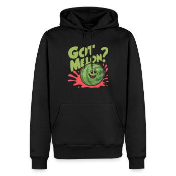 Melon Gift - Männer Premium Bio Hoodie - Schwarz - Vorne - Nico (187cm)