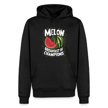 Melon Gift - Männer Premium Bio Hoodie - Schwarz - Vorne - Nico (187cm)