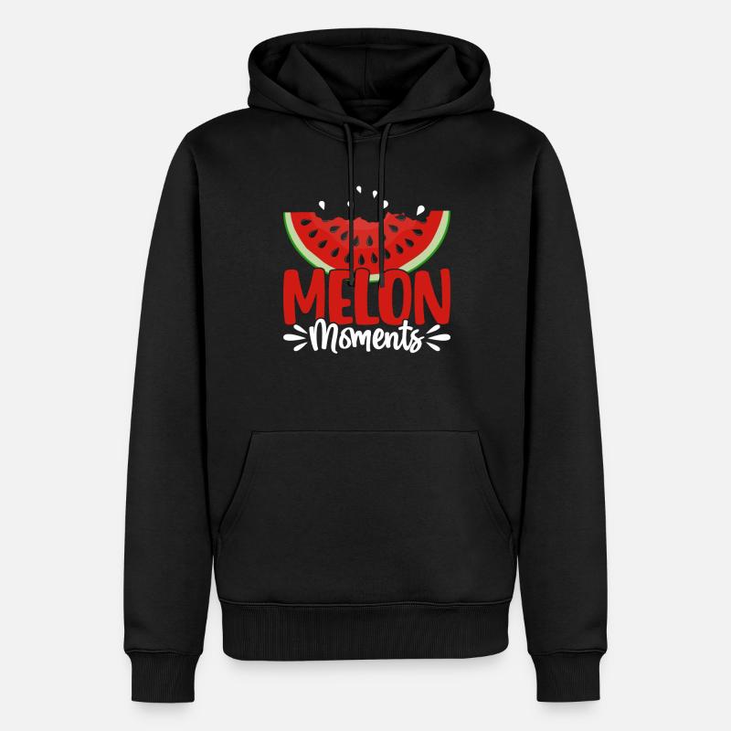 Melon Gift - Männer Premium Bio Hoodie - Schwarz