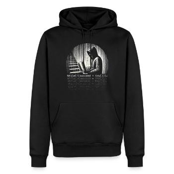 Robotik Ingenieur While (!(succeed=Try())); - Männer Premium Bio Hoodie - Schwarz - Vorne - Nico (187cm)