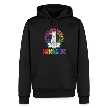 Ziegen-yoga-meditation, Yoga-kurs, Yoga - Männer Premium Bio Hoodie - Schwarz - Vorne - Nico (187cm)