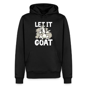 Ziegen-yoga-meditation, Yoga-kurs, Yoga - Männer Premium Bio Hoodie - Schwarz - Vorne - Nico (187cm)