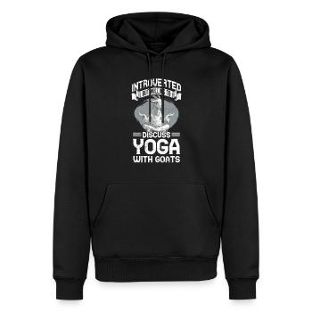 Ziegen-yoga-meditation, Yoga-kurs, Yoga - Männer Premium Bio Hoodie - Schwarz - Vorne - Nico (187cm)
