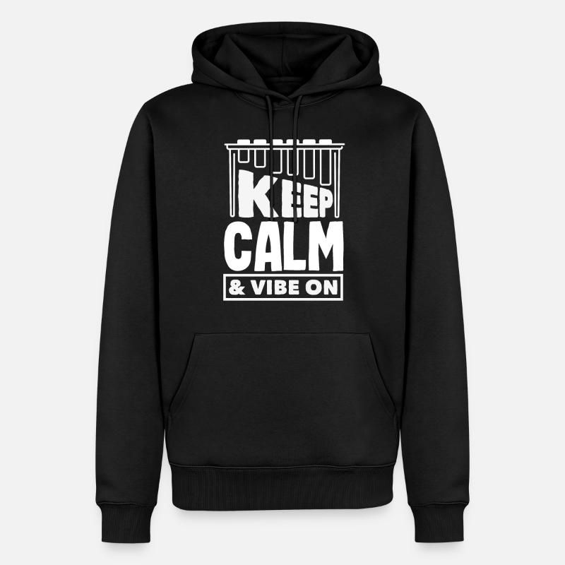 Instrument de musique vibraphone - Sweat à capuche Premium bio Homme - noir