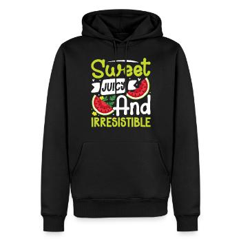Melon Gift - Männer Premium Bio Hoodie - Schwarz - Vorne - Nico (187cm)