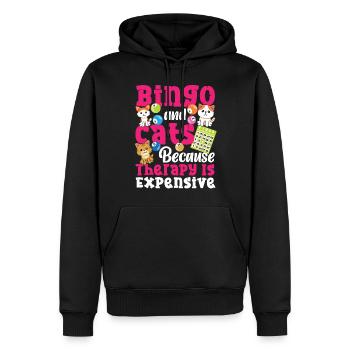 Bingo Player Cat Bingo And Cats - Männer Premium Bio Hoodie - Schwarz - Vorne - Nico (187cm)