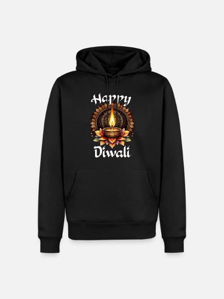 Happy Diwali - Men’s Premium Organic Hoodie - black