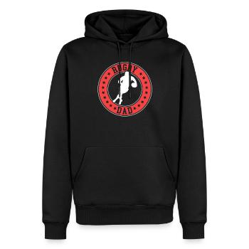 Rugby Dad Playing Rugby Daddy - Männer Premium Bio Hoodie - Schwarz - Vorne - Nico (187cm)