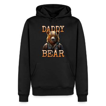 Daddy Bear Bären Papa Dad Vatertag Grizzly Bär - Männer Premium Bio Hoodie - Schwarz - Vorne - Nico (187cm)