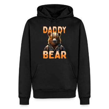 Daddy Bear Bären Papa Dad Vatertag Grizzly Bär - Männer Premium Bio Hoodie - Schwarz - Vorne - Nico (187cm)