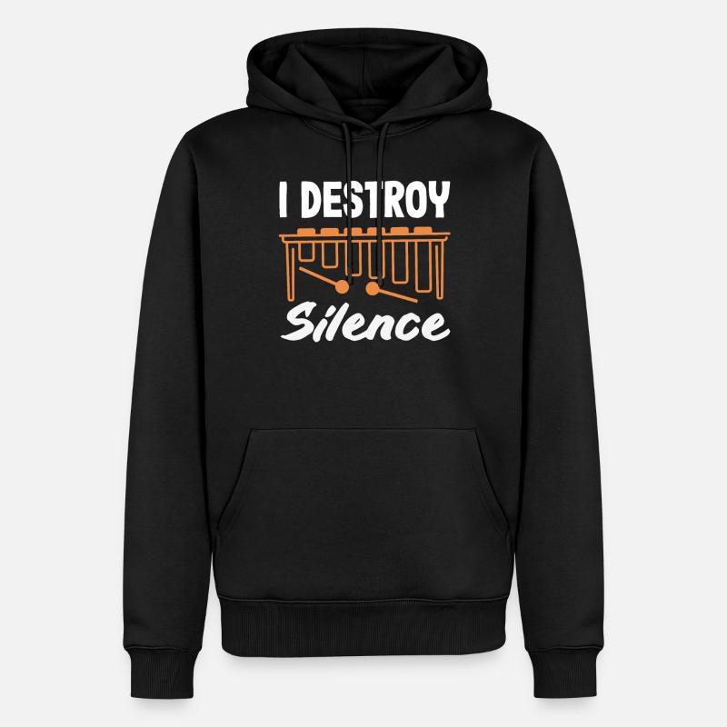 Instrument de musique vibraphone - Sweat à capuche Premium bio Homme - noir