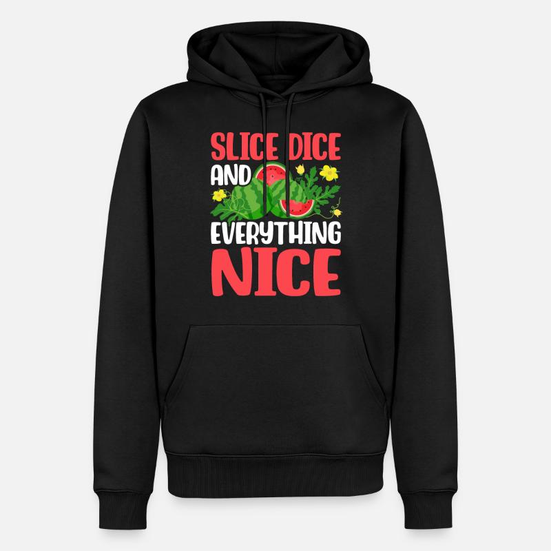 Melon Gift - Männer Premium Bio Hoodie - Schwarz