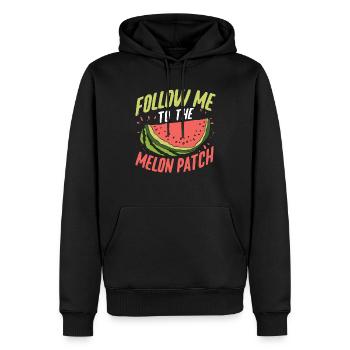 Melon Gift - Männer Premium Bio Hoodie - Schwarz - Vorne - Nico (187cm)