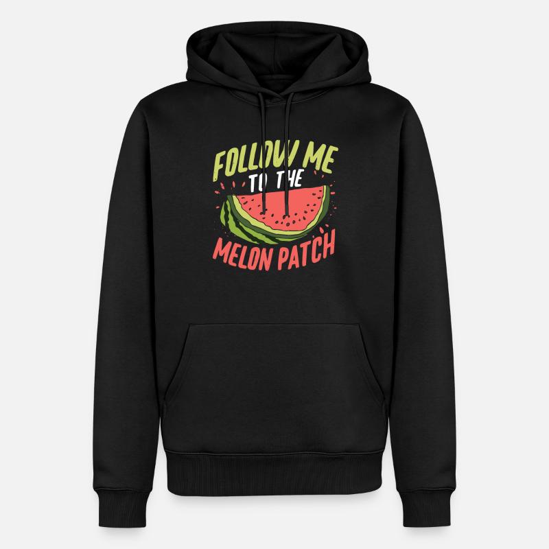 Melon Gift - Männer Premium Bio Hoodie - Schwarz