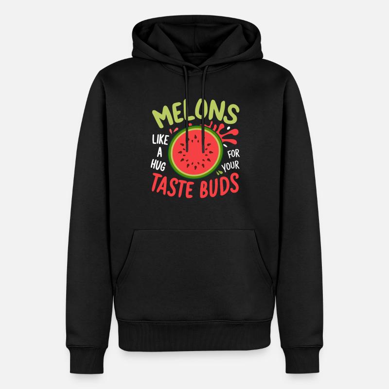 Melon Gift - Männer Premium Bio Hoodie - Schwarz
