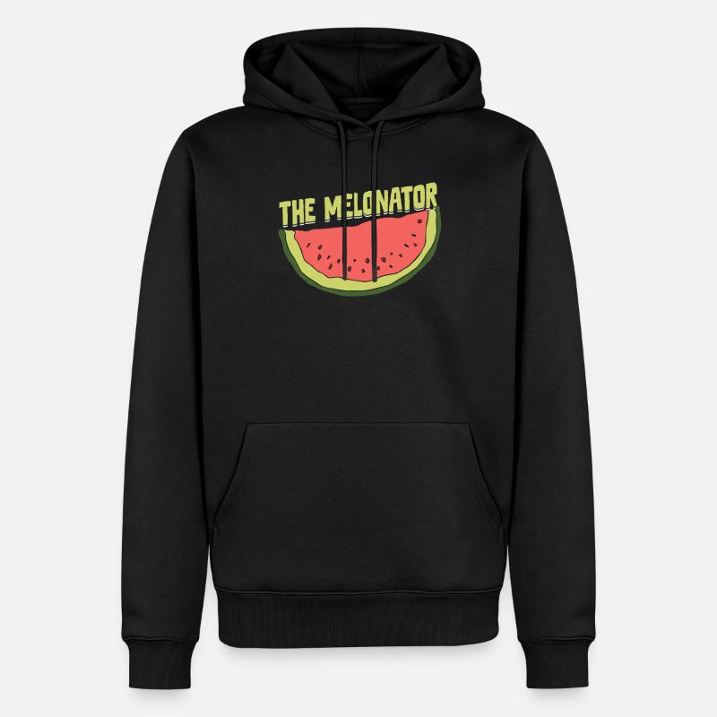 Melon Gift - Männer Premium Bio Hoodie - Schwarz