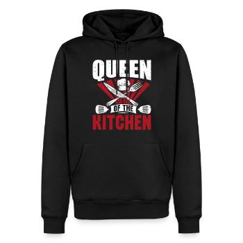 Cuisine Amateur de cuisine Chef culinaire - Sweat à capuche Premium bio Homme - noir - Devant - Nico (187cm)