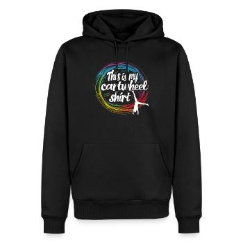 Cooler Radschlagen-turner - Männer Premium Bio Hoodie - Schwarz - Vorne - Nico (187cm)