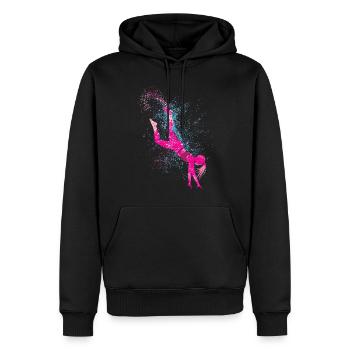 Cooler Radschlagen-turner - Männer Premium Bio Hoodie - Schwarz - Vorne - Nico (187cm)