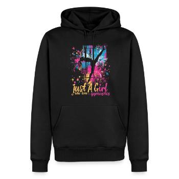 Cooler Radschlagen-turner - Männer Premium Bio Hoodie - Schwarz - Vorne - Nico (187cm)