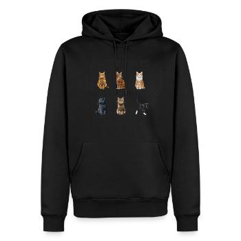 Katze Katzen Tricks lustiges Katzen - Männer Premium Bio Hoodie - Schwarz - Vorne - Nico (187cm)
