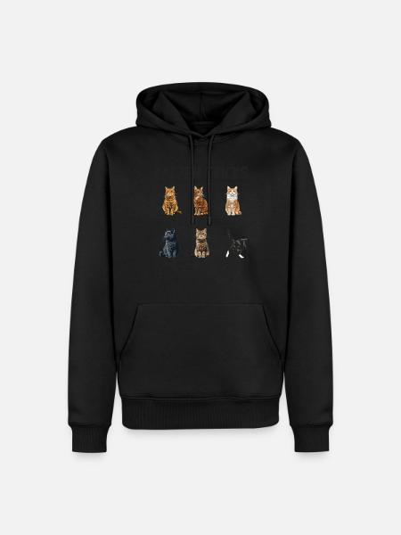 Cat Cats Tricks Funny Cats - Men’s Premium Organic Hoodie - black