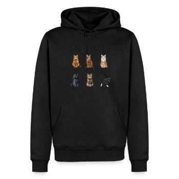 Katze Katzen Tricks lustiges Katzen - Männer Premium Bio Hoodie - Schwarz - Vorne - Nico (187cm)
