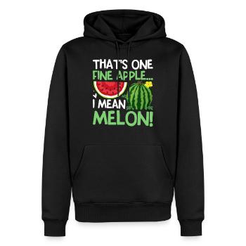 Melon Gift - Männer Premium Bio Hoodie - Schwarz - Vorne - Nico (187cm)