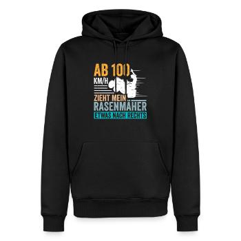 Rasenmäher Rasentraktor Aufsitzrasenmäher - Männer Premium Bio Hoodie - Schwarz - Vorne - Nico (187cm)