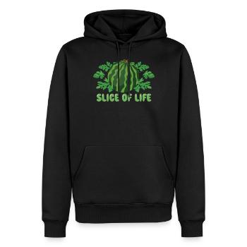 Melon Poison - Sweat à capuche Premium bio Homme - noir - Devant - Nico (187cm)