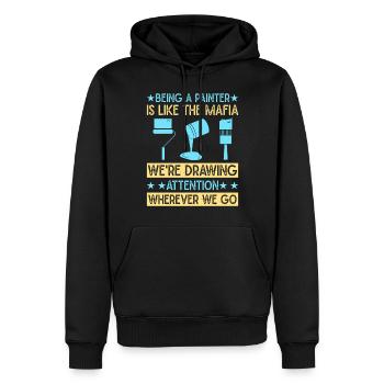 House Painter Dad Unique Gifts - Men’s Premium Organic Hoodie - black - Front - Nico (187cm)