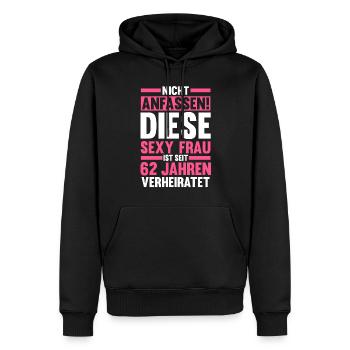 Ehe Aquarium Hochzeit 62 Jahre Verheiratet Hochzei - Männer Premium Bio Hoodie - Schwarz - Vorne - Nico (187cm)