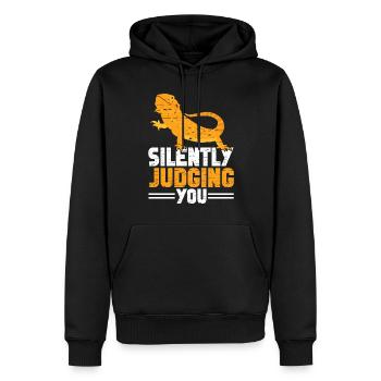 Bärde Drachenliebhaber Pogona Reptile Eidechse - Männer Premium Bio Hoodie - Schwarz - Vorne - Nico (187cm)