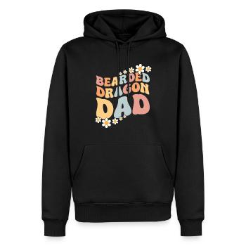 Bärde Drachenliebhaber Pogona Reptile Eidechse - Männer Premium Bio Hoodie - Schwarz - Vorne - Nico (187cm)