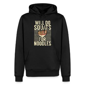 Noodle Lover Gifts - Männer Premium Bio Hoodie - Schwarz - Vorne - Nico (187cm)