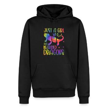 Bärde Drachenliebhaber Pogona Reptile Eidechse - Männer Premium Bio Hoodie - Schwarz - Vorne - Nico (187cm)